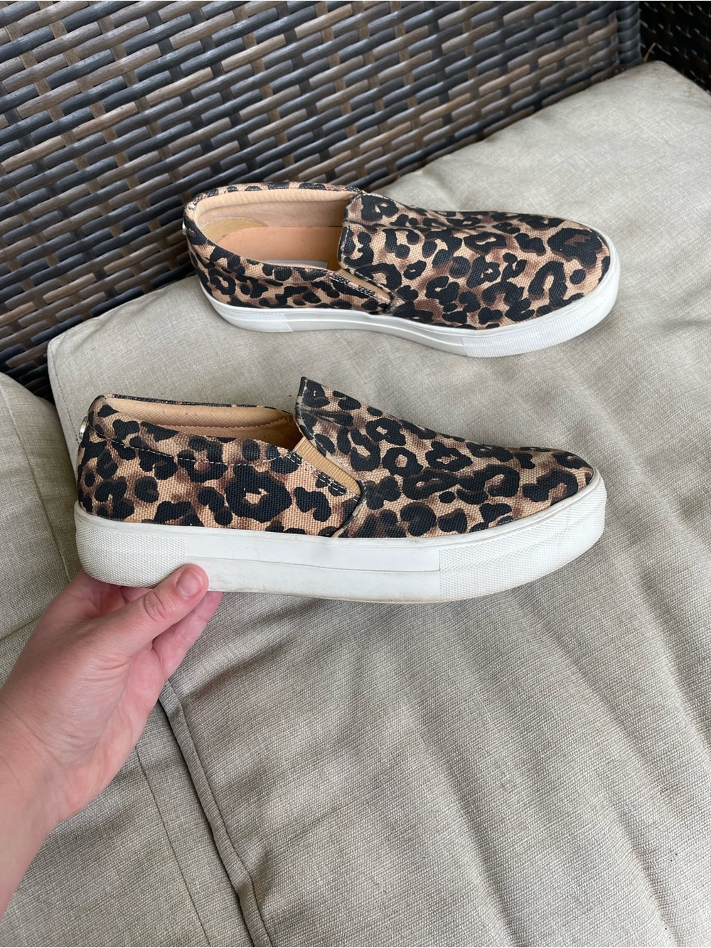 Steve Madden Leopard Slip-On Shoes - Brown Black, Animal Print - Picture 2 of 5
